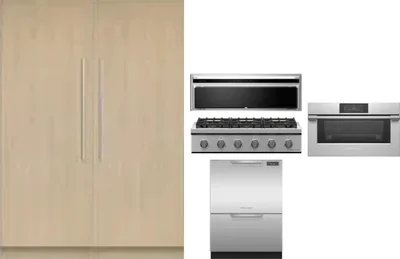 6 Piece Package Includes Refrigerator, Freezer, Cooktop, Wall Oven, Hood And Dishwasher